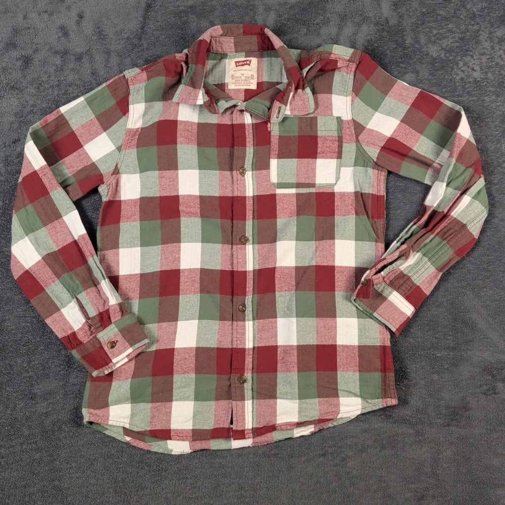 Levi's Plaid Flannel Long Sleeve Button Shirt Boys XL (13-15 years)